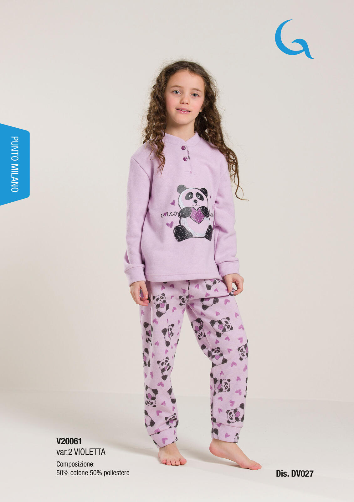 PIGIAMA BAMBINA M/L V20061 Tellini S.r.l. Ingrosso Abbigliamento